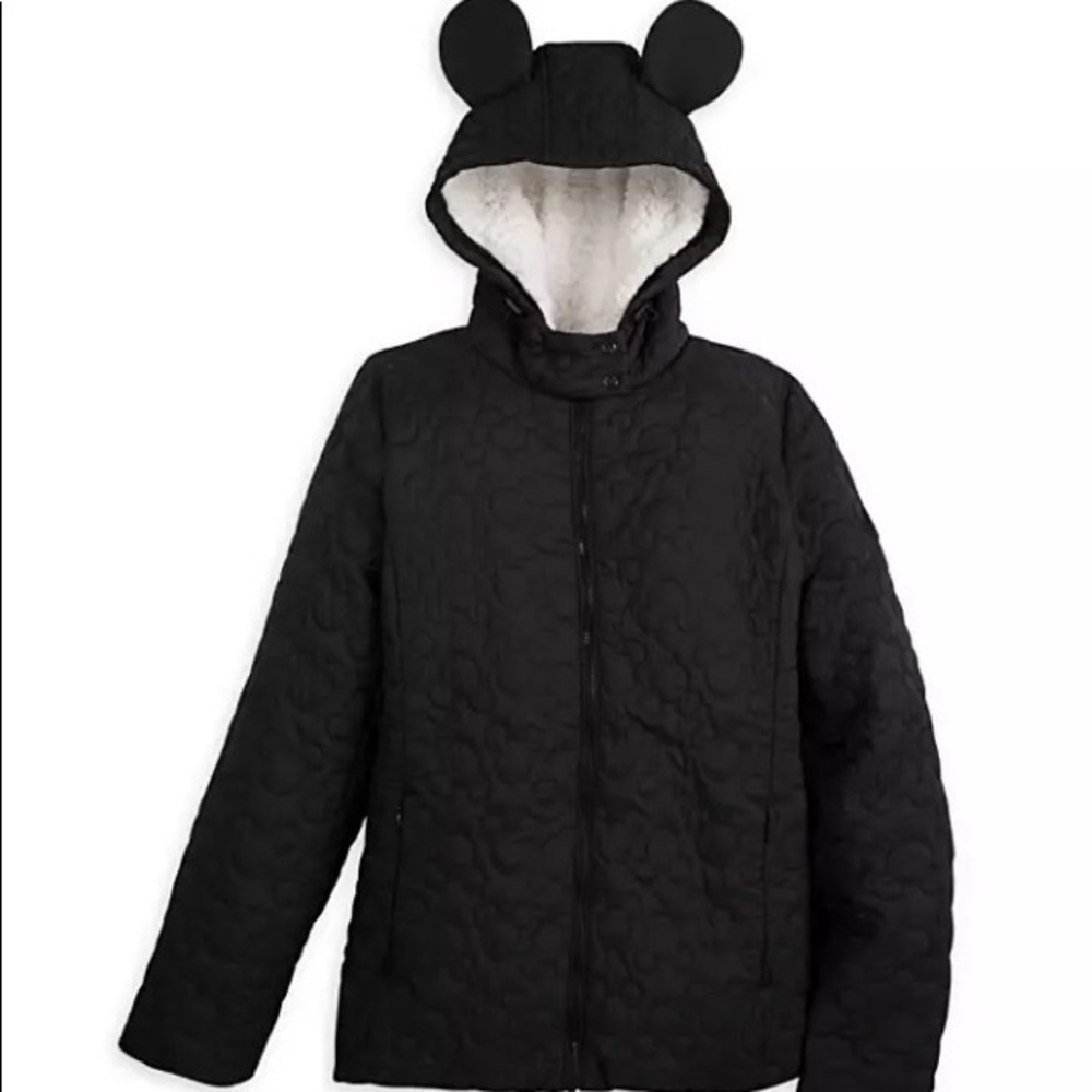 Disney Jacket for Women - Mickey Mouse Ears Quilted - Fleece Lined